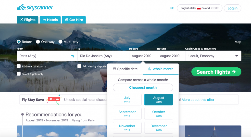 Save money on your travels thanks to skyscanner